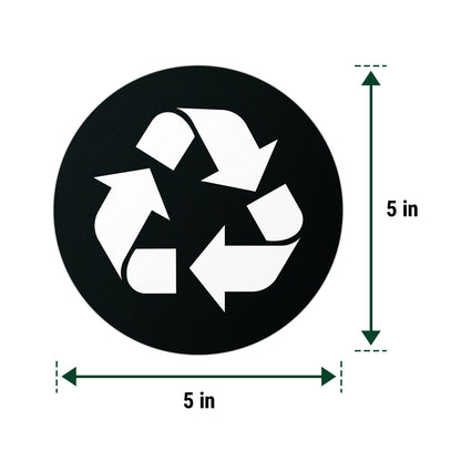 5 inch Bin Label: Trash Recycle Compost Assorted Sticker