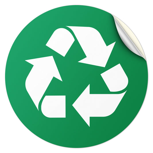 5 inch Bin Label: Compost Universal Symbol Sticker