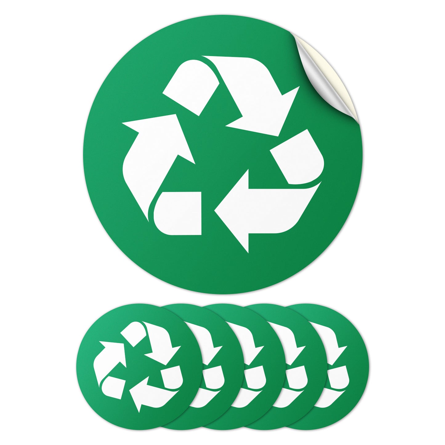 5 inch Bin Label: Compost Universal Symbol Sticker