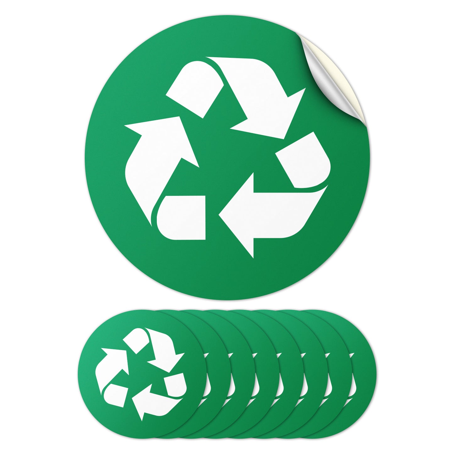 5 inch Bin Label: Compost Universal Symbol Sticker
