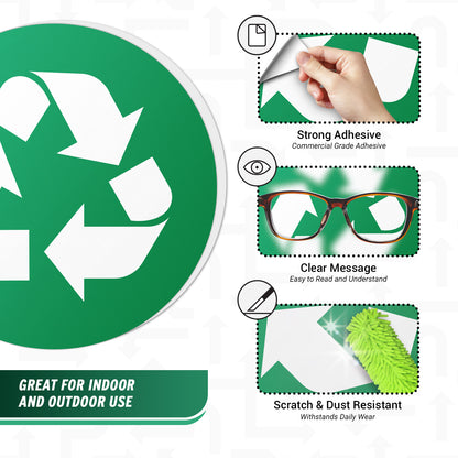 5 inch Bin Label: Compost Universal Symbol Sticker