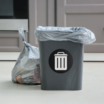 5 inch Bin Label: Trash Universal Symbol Sticker