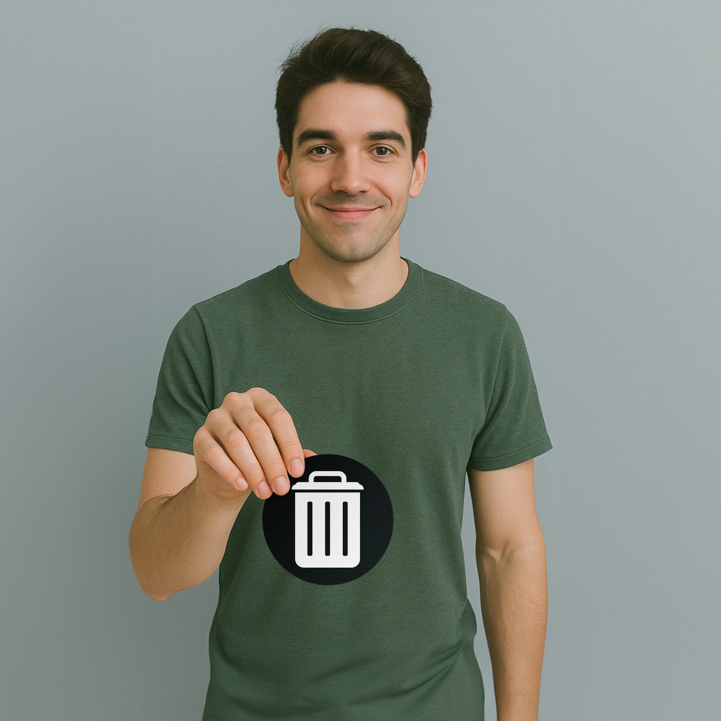 5 inch Bin Label: Trash Universal Symbol Sticker