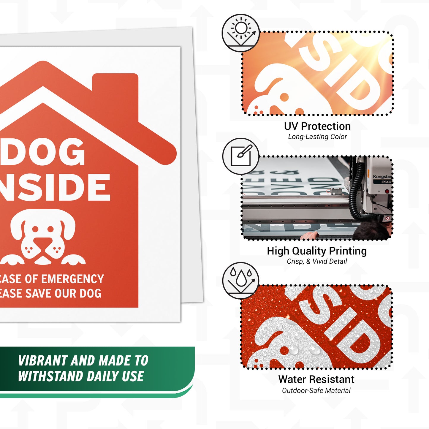 5 x 5in Emergency Sticker: Dog Inside Pet Rescue Vinyl Decal