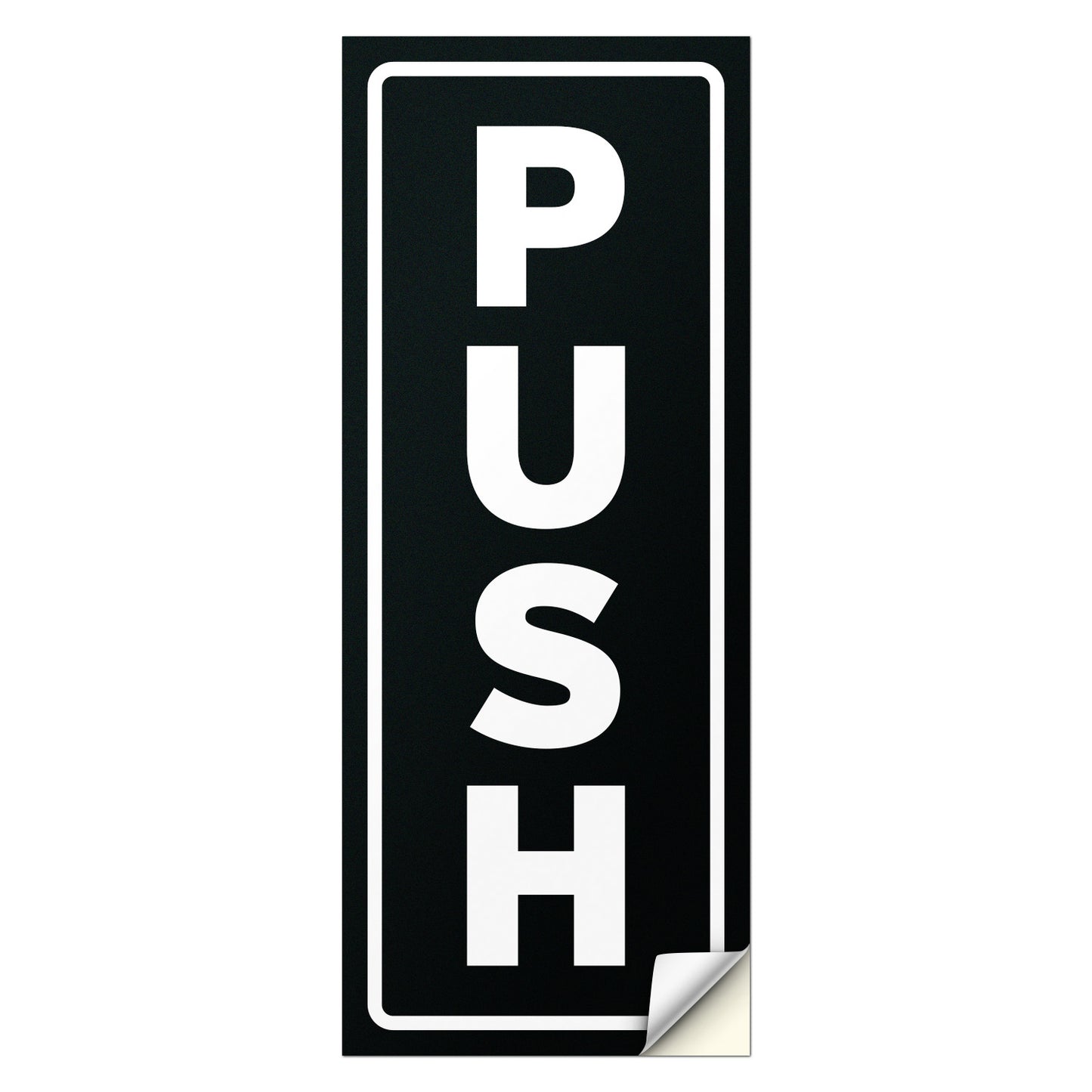 5 x 2in Door Sticker: Push Label