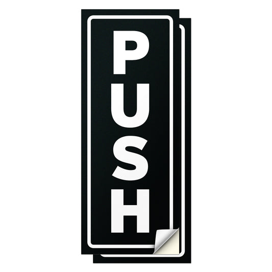 5 x 2in Door Sticker: Push Label
