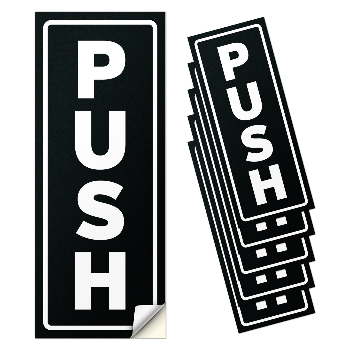 5 x 2in Door Sticker: Push Label