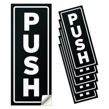 5 x 2in Door Sticker: Push Label