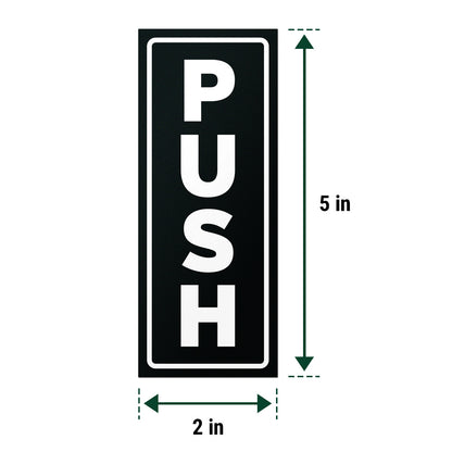 5 x 2in Door Sticker: Push Label
