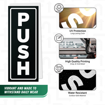 5 x 2in Door Sticker: Push Label