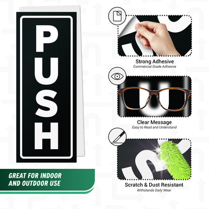 5 x 2in Door Sticker: Push Label