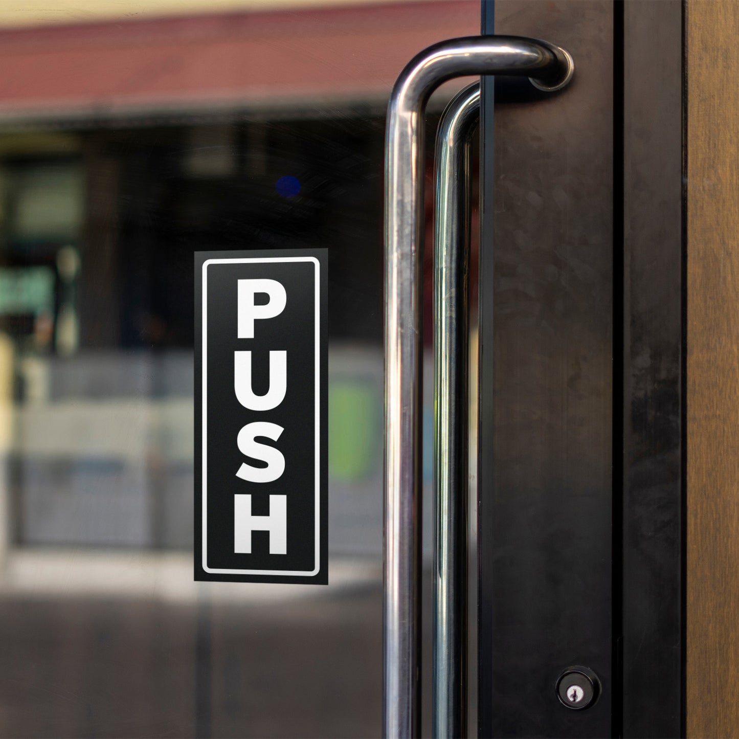 5 x 2in Door Sticker: Push Label