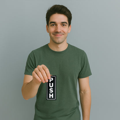 5 x 2in Door Sticker: Push Label