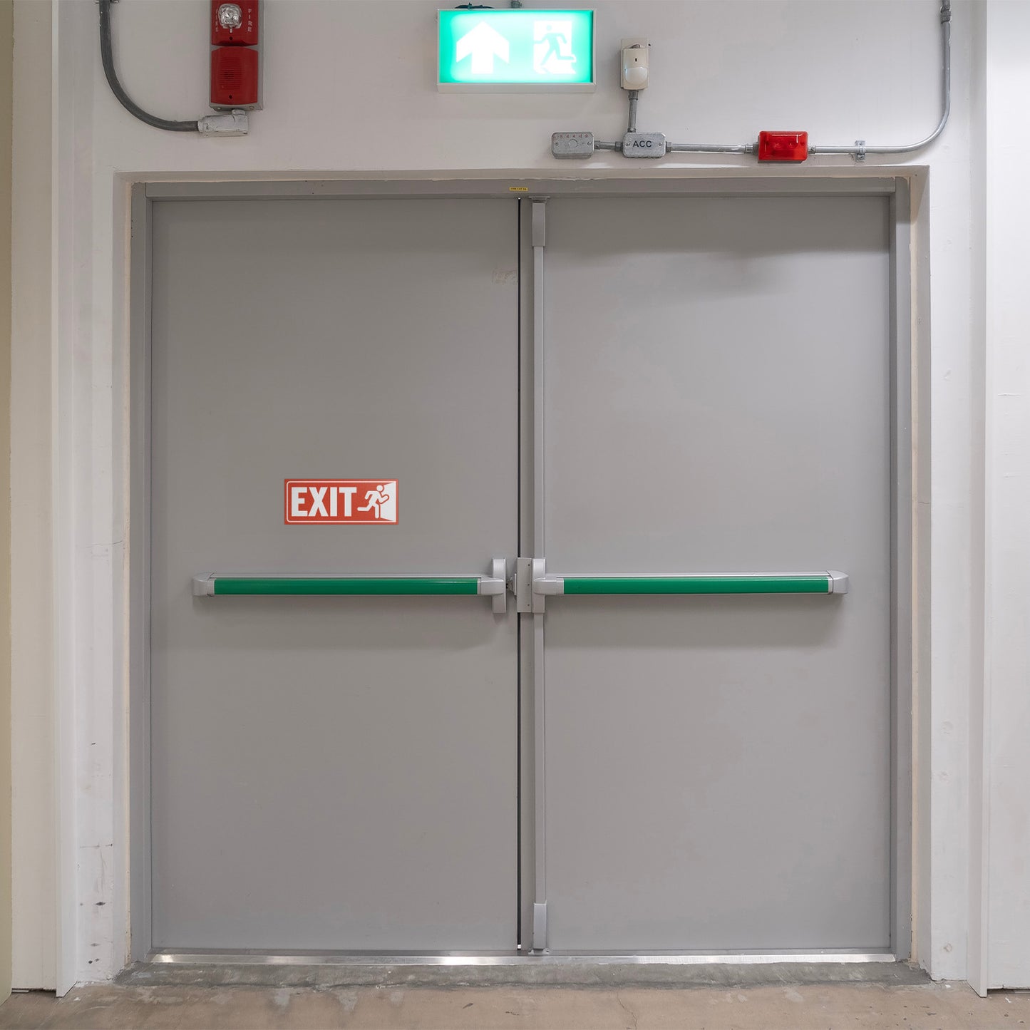 10 x 4in Exit Signs: Red Vinyl Durable Decal