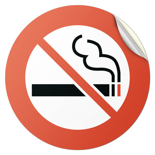 3 x 3in No Smoking Sticker: Smoke-Free Spaces Decal