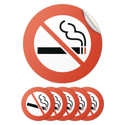 3 x 3in No Smoking Sticker: Smoke-Free Spaces Decal
