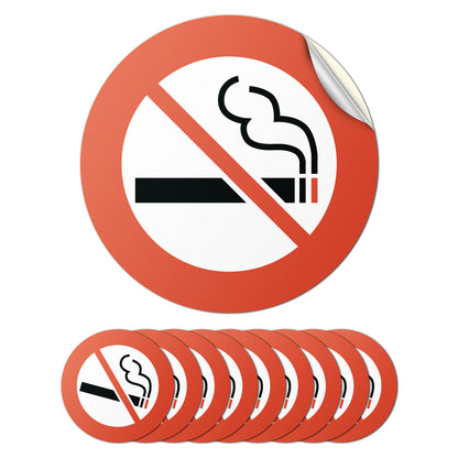 3 x 3in No Smoking Sticker: Smoke-Free Spaces Decal
