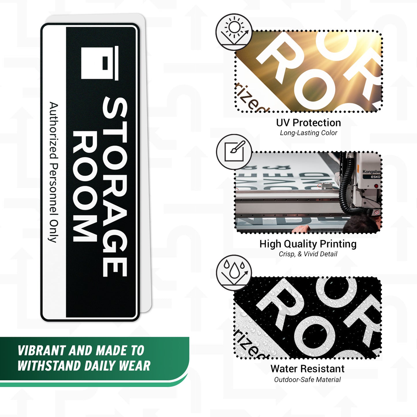 9 x 3in Door Label: Storage Room Authorized Personnel Only Sticker