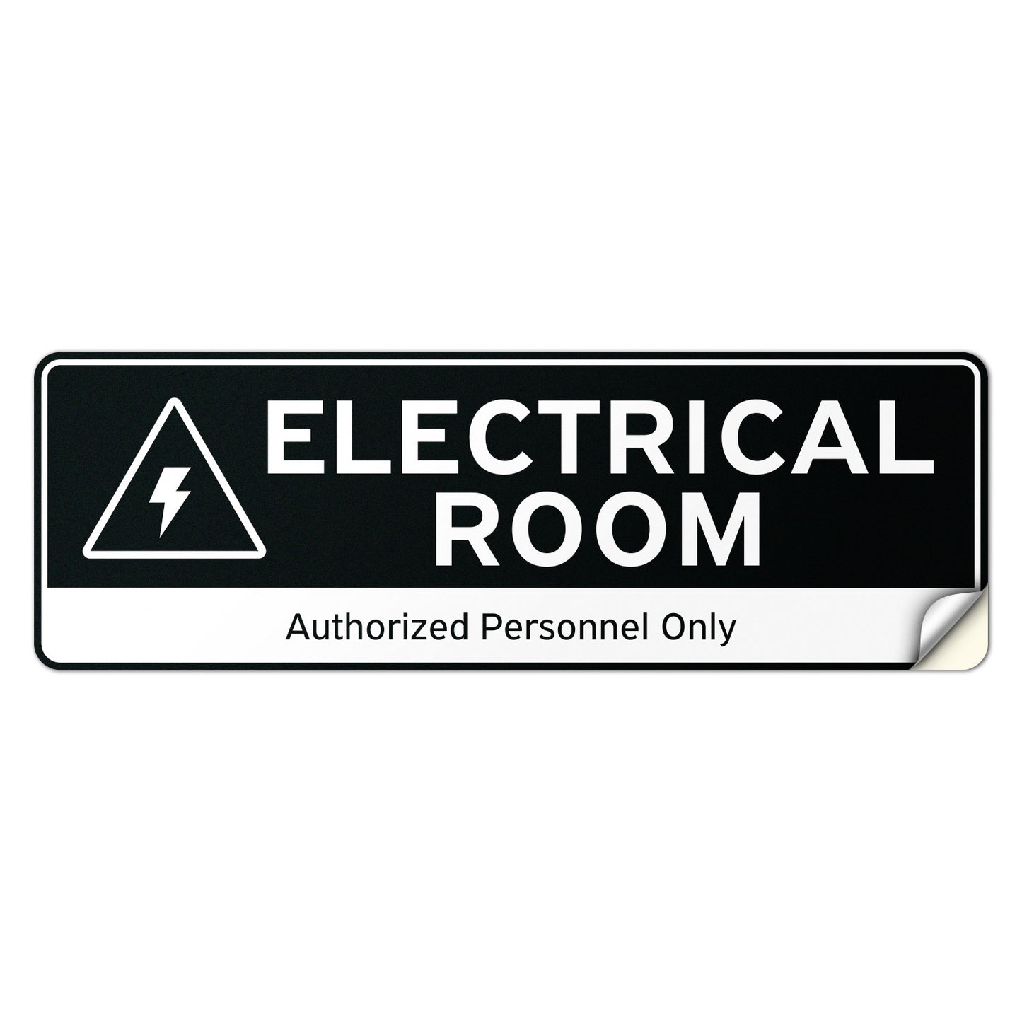 9 x 3in Vinyl Electrical Room Sign: Authorized Personnel Only