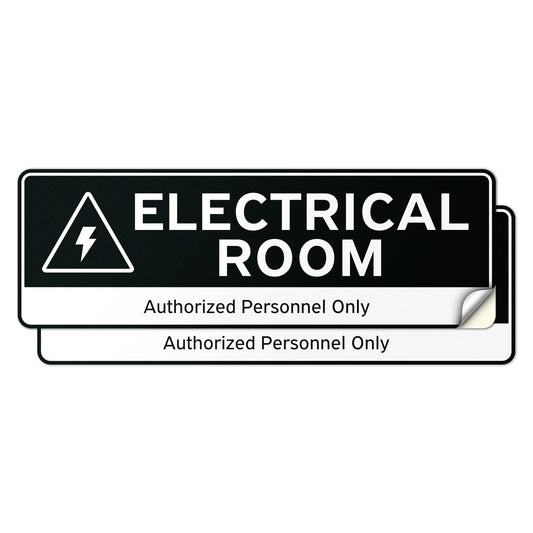 9 x 3in Vinyl Electrical Room Sign: Authorized Personnel Only