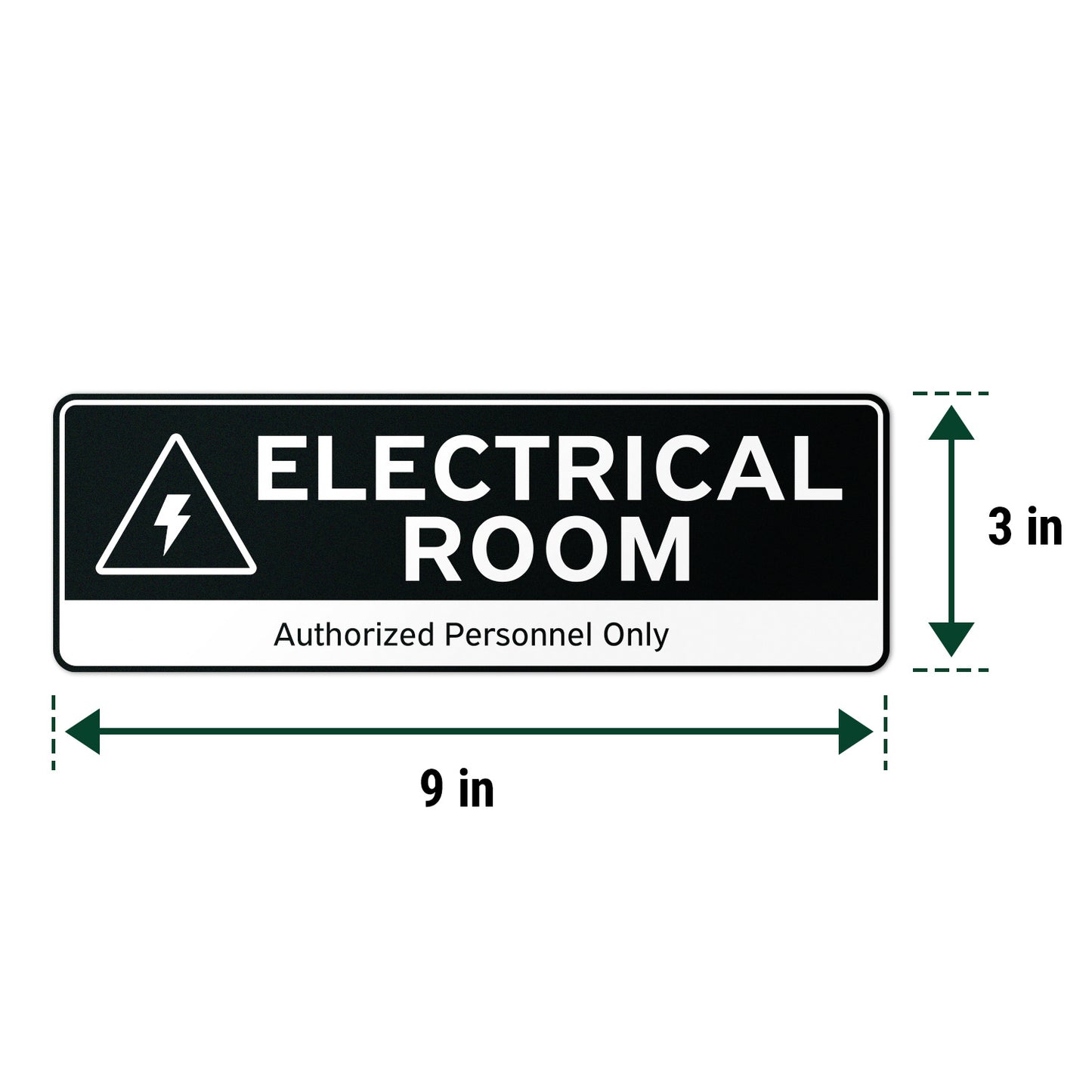 9 x 3in Vinyl Electrical Room Sign: Authorized Personnel Only