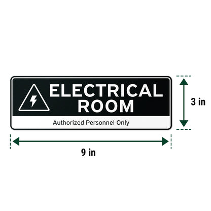 9 x 3in Vinyl Electrical Room Sign: Authorized Personnel Only