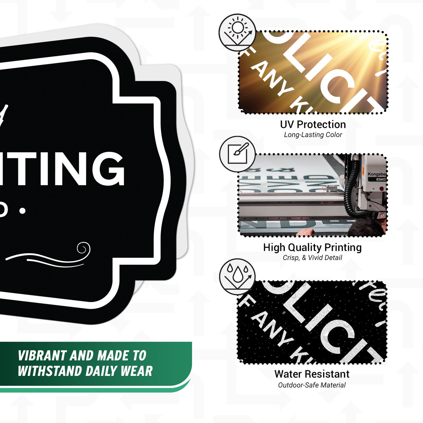 5 x 3in Warning Sticker: Absolutely No Soliciting Label