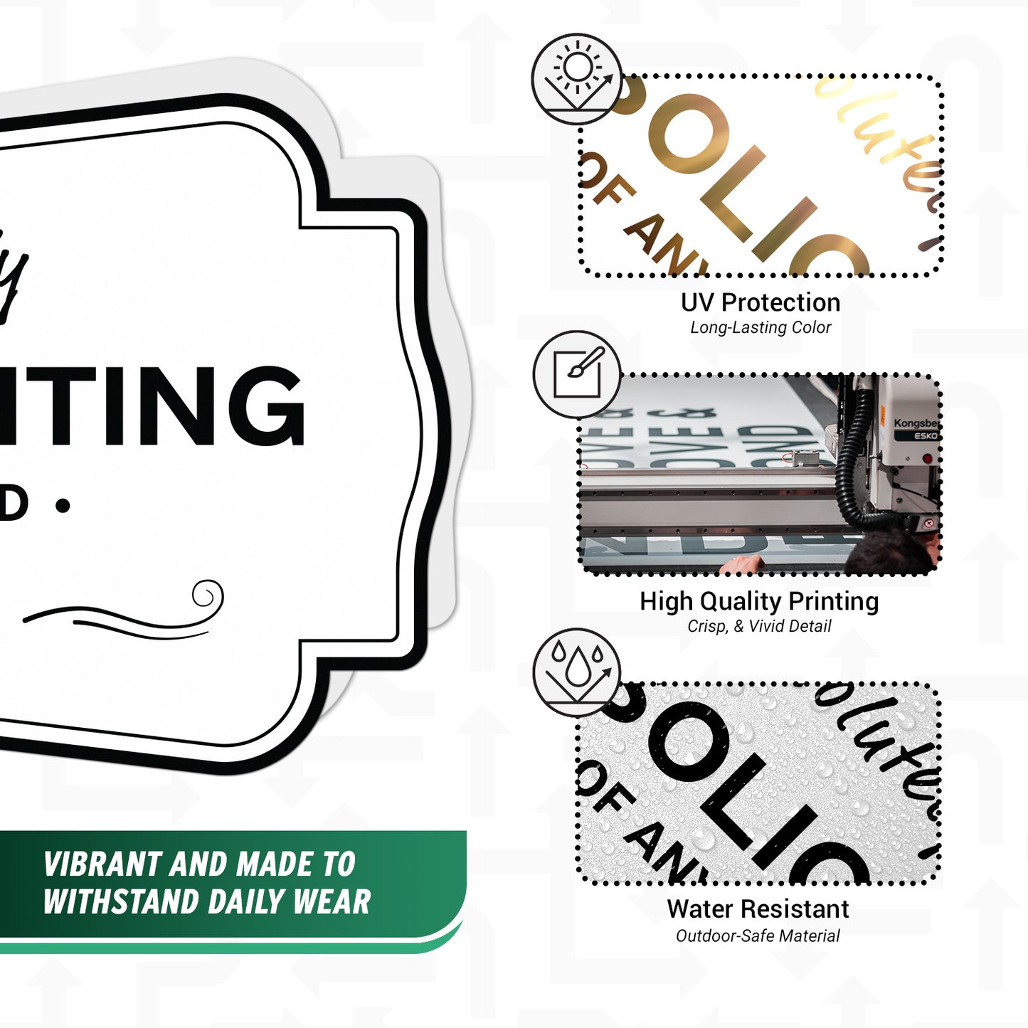 5 x 3in Policy Sticker: Absolutely No Soliciting Sign