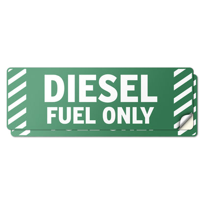 6 x 2in Vehicle Decal: Diesel Fuel Only Sticker