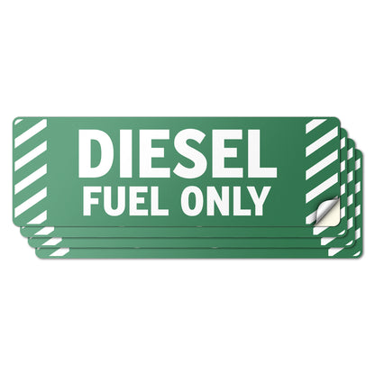 6 x 2in Vehicle Decal: Diesel Fuel Only Sticker