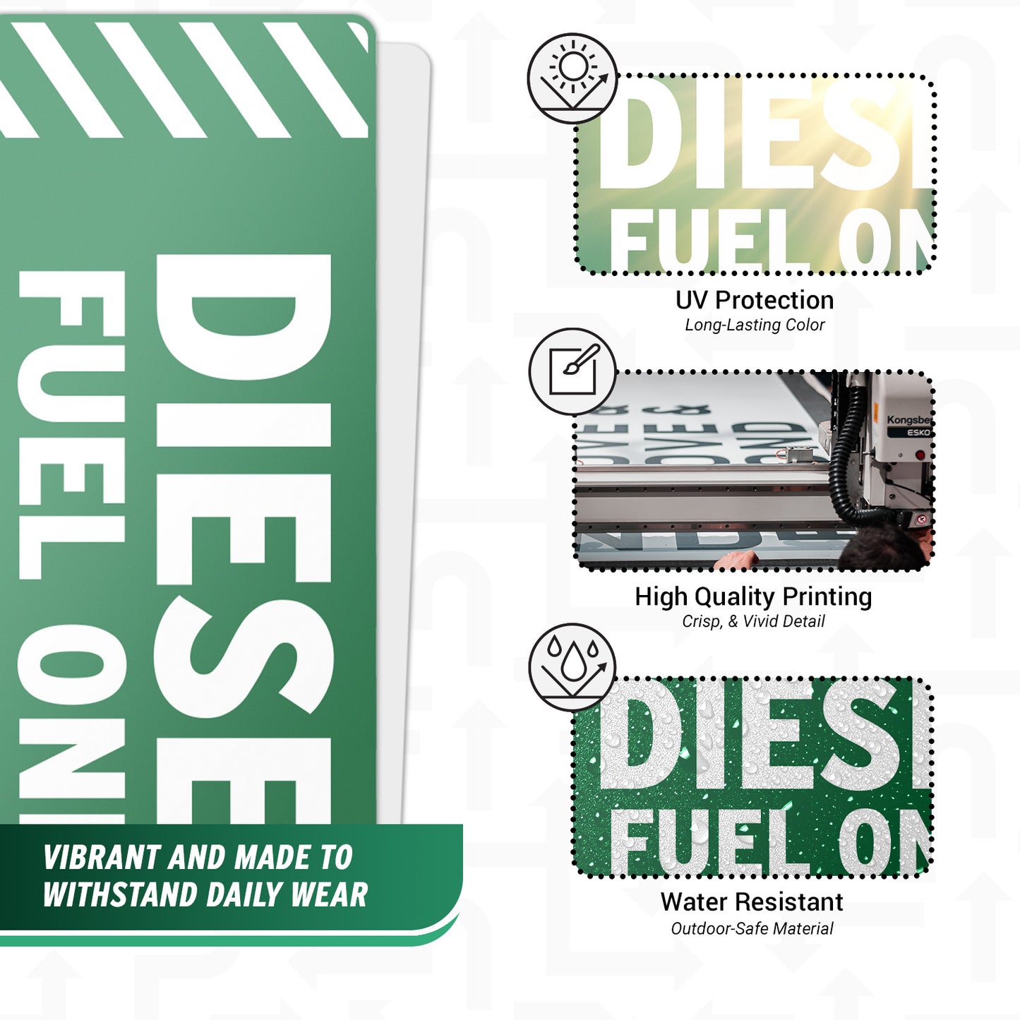 6 x 2in Vehicle Decal: Diesel Fuel Only Sticker