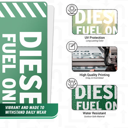 6 x 2in Vehicle Decal: Diesel Fuel Only Sticker
