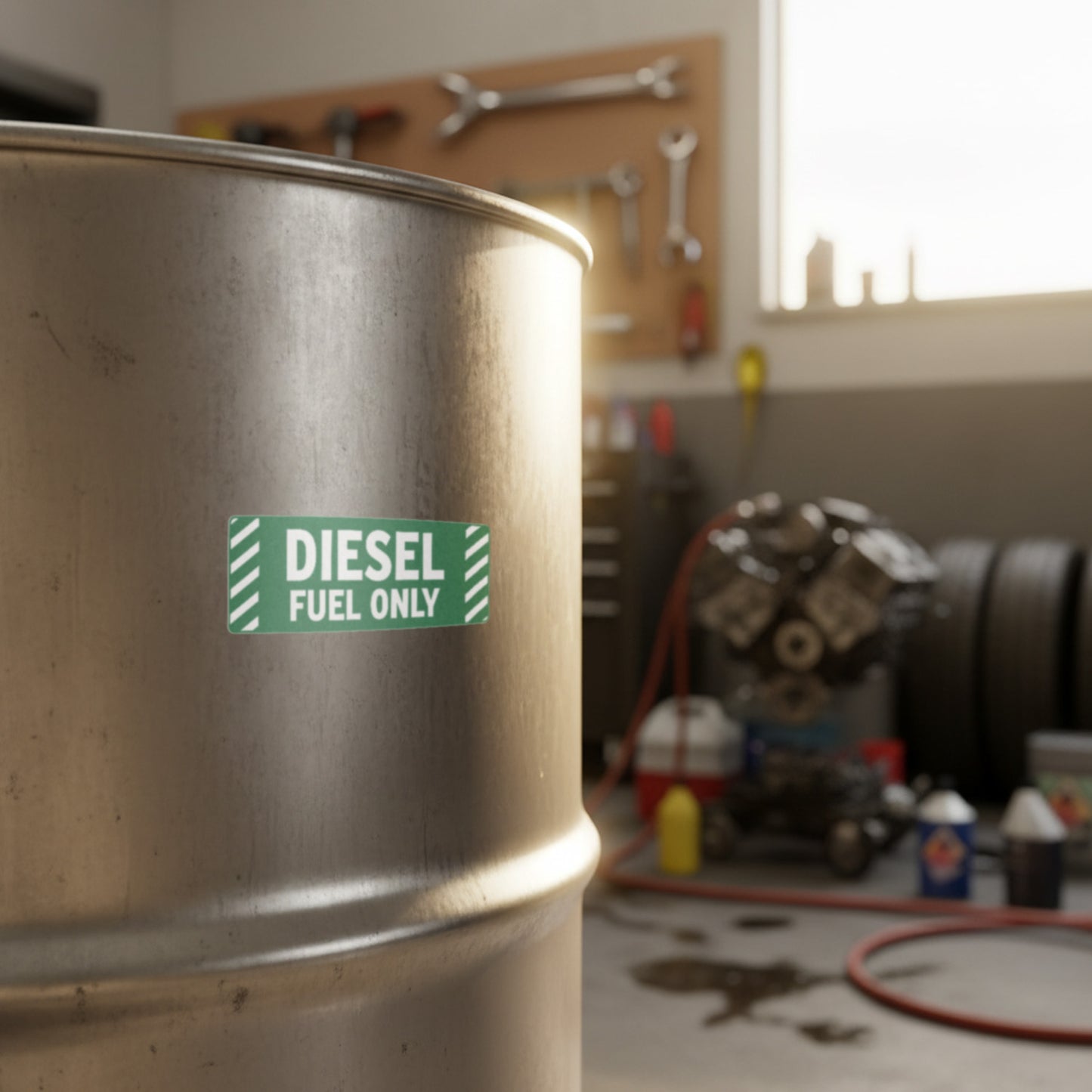 6 x 2in Vehicle Decal: Diesel Fuel Only Sticker