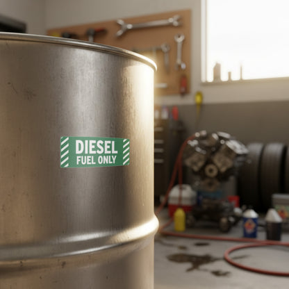 6 x 2in Vehicle Decal: Diesel Fuel Only Sticker
