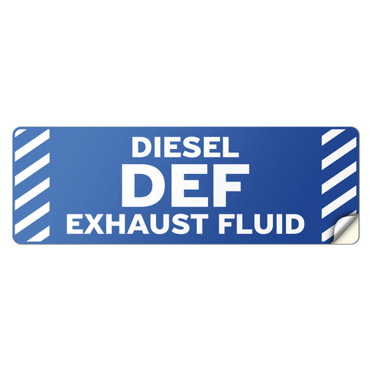 6 x 2in Fuel Sticker: Diesel DEF Exhaust Fluid Decal