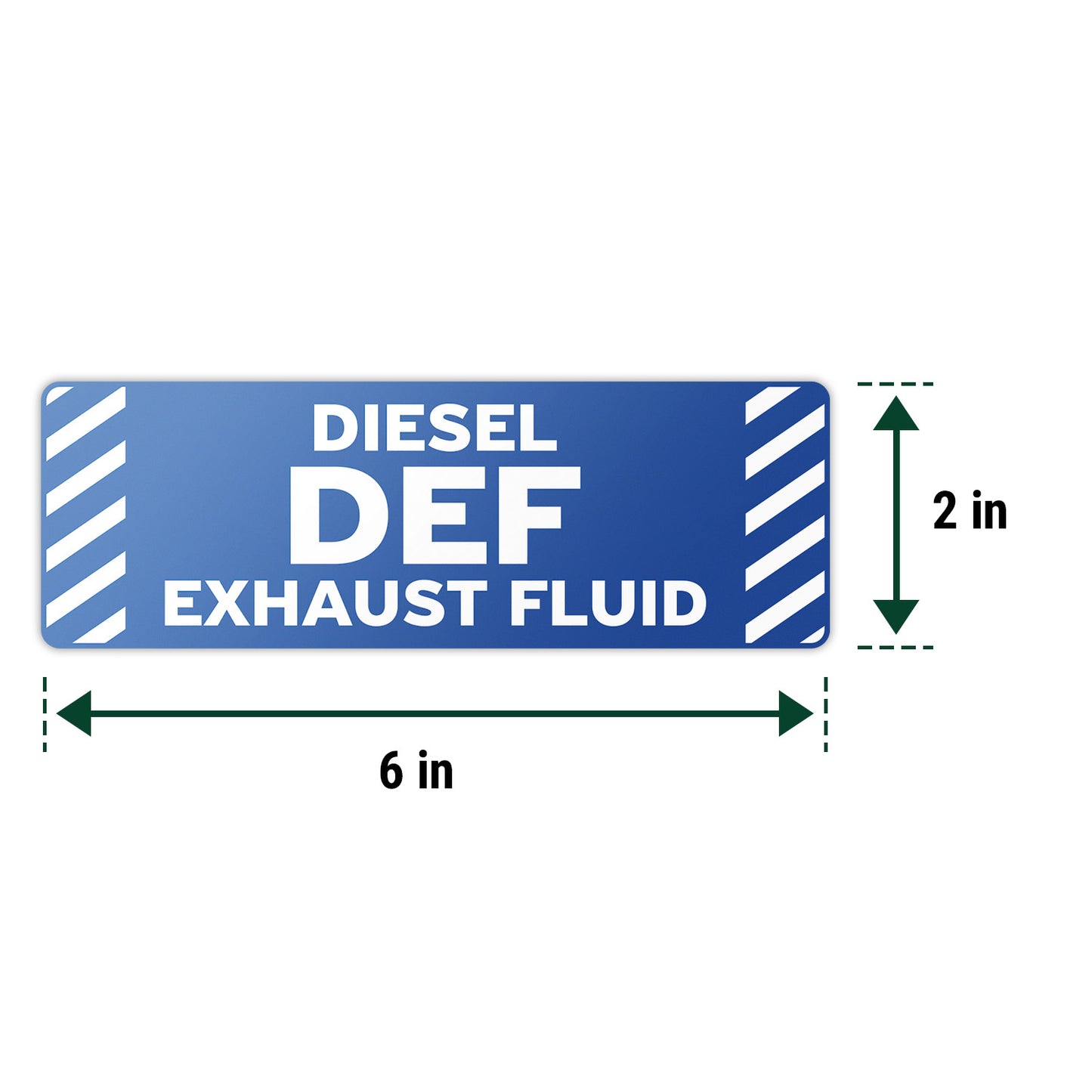 6 x 2in Fuel Sticker: Diesel DEF Exhaust Fluid Decal