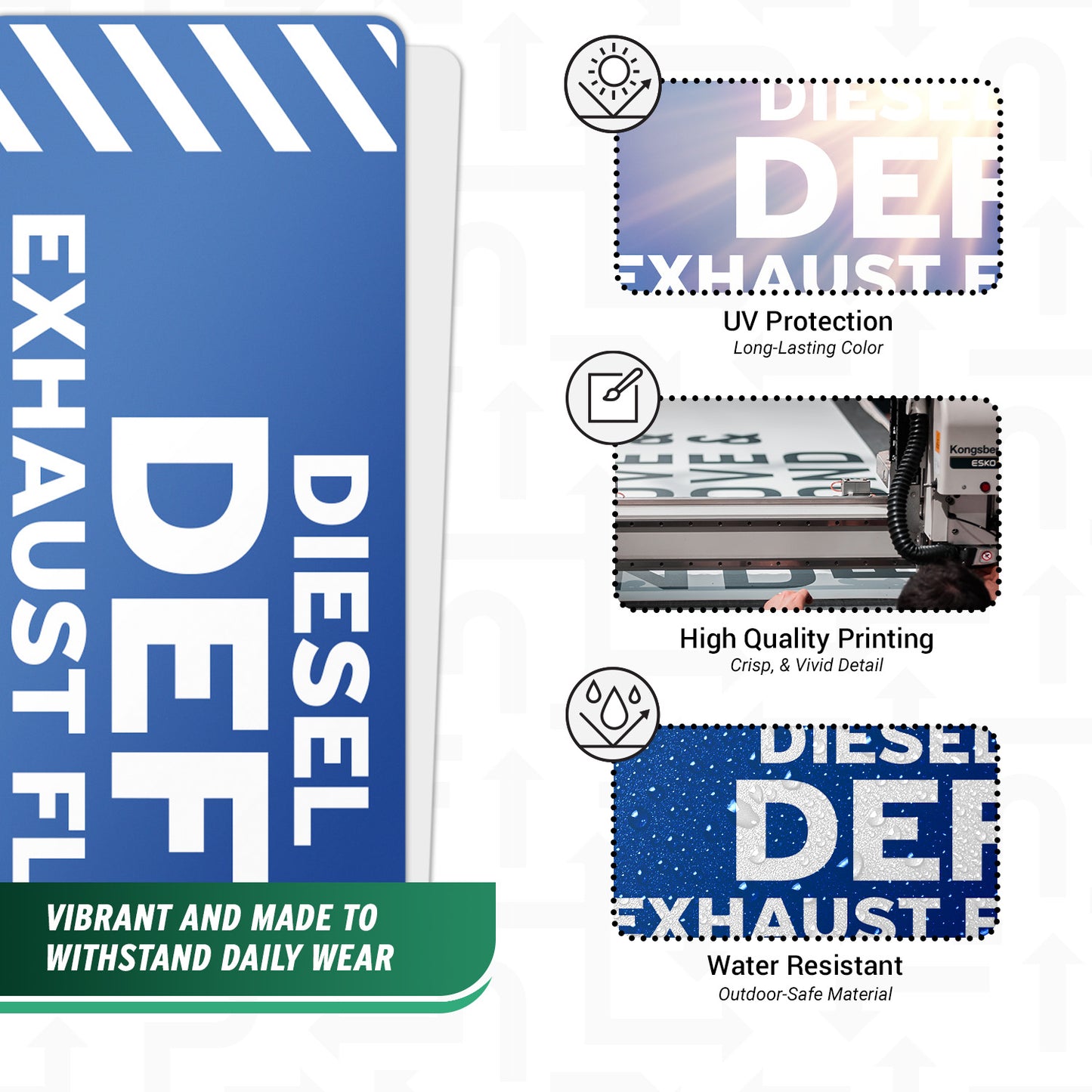 6 x 2in Fuel Sticker: Diesel DEF Exhaust Fluid Decal