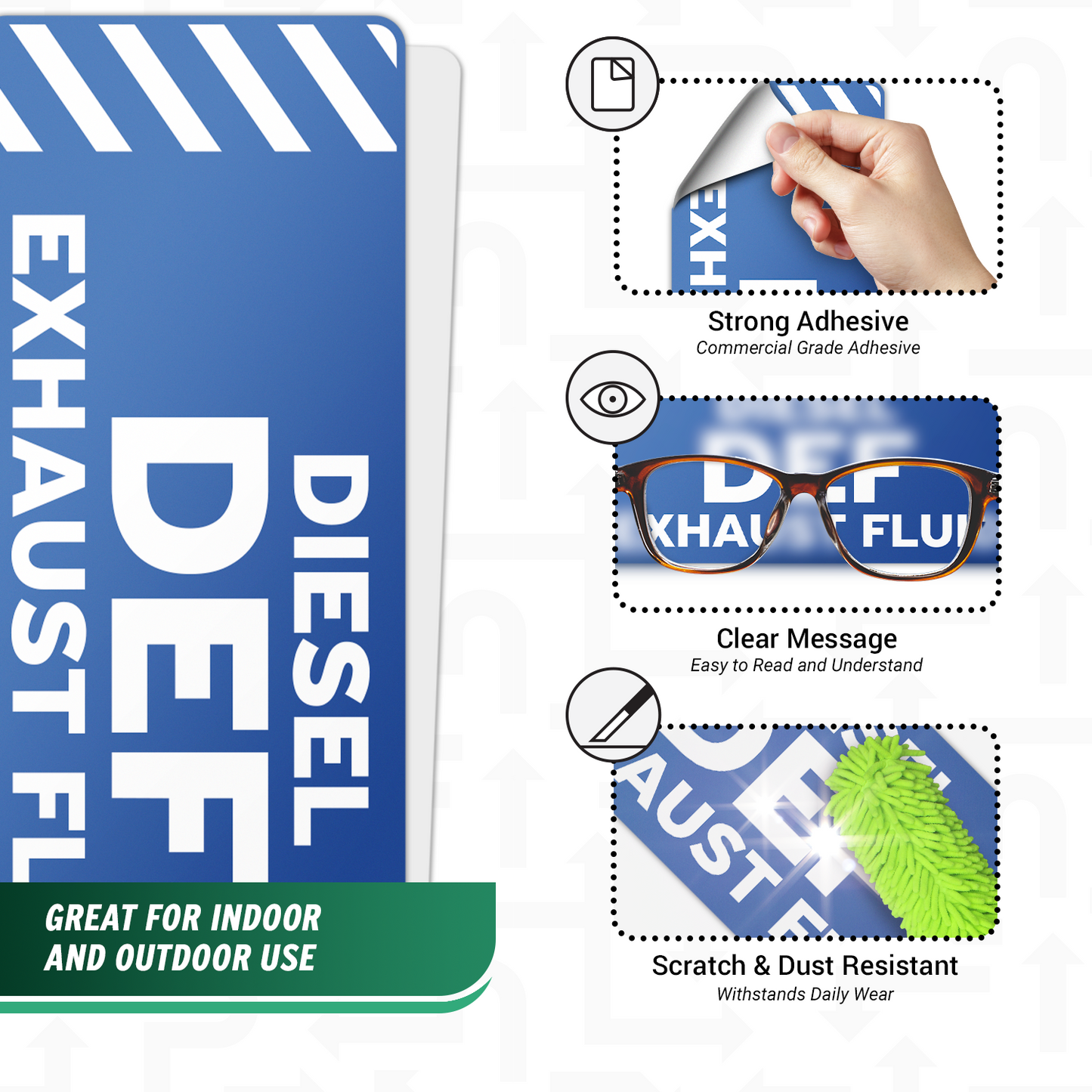 6 x 2in Fuel Sticker: Diesel DEF Exhaust Fluid Decal