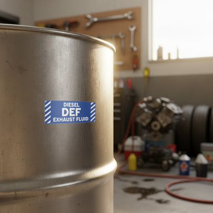 6 x 2in Fuel Sticker: Diesel DEF Exhaust Fluid Decal