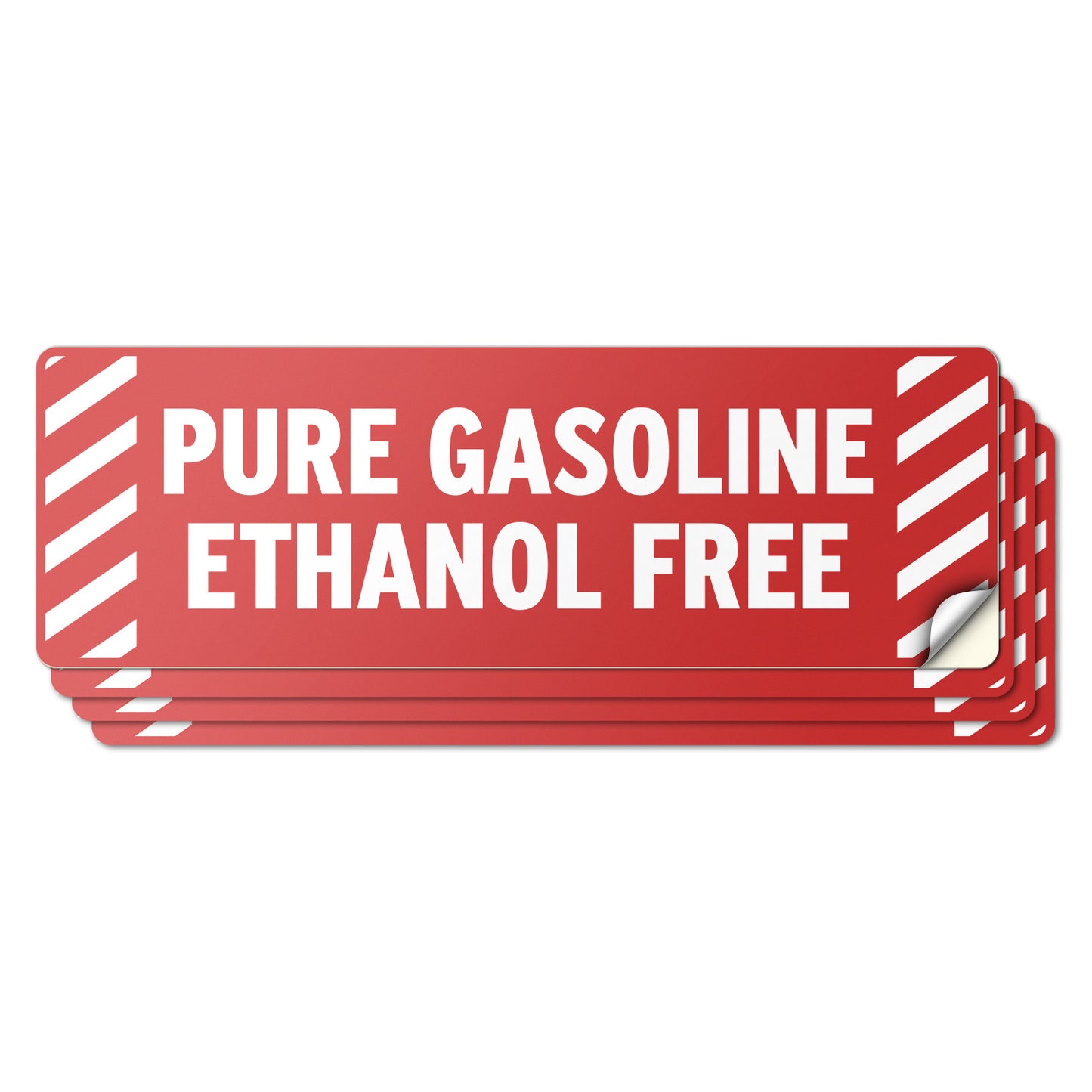 6 x 2in Fuel ID Decal: Pure Gasoline Ethanol Free Sticker