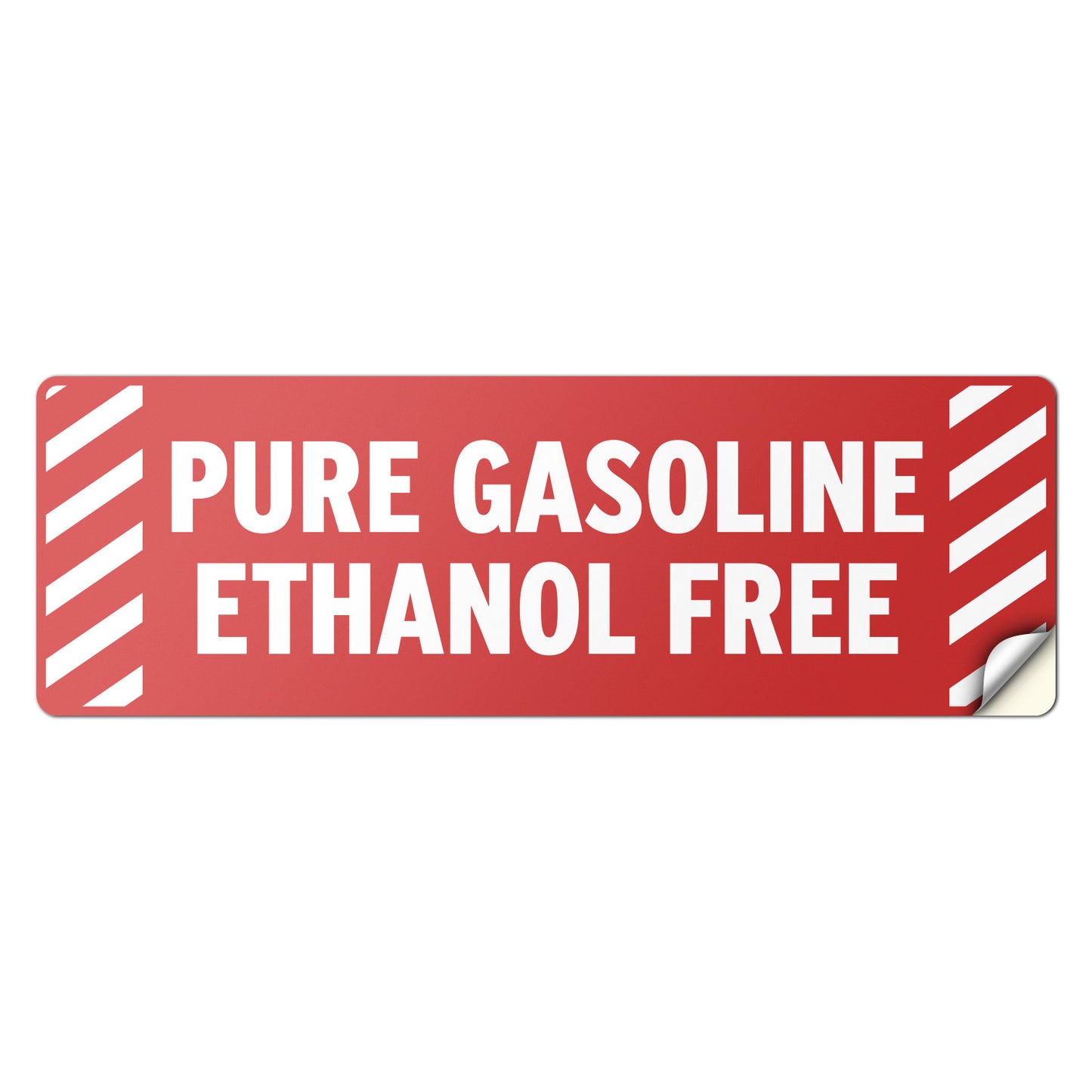 6 x 2in Fuel ID Decal: Pure Gasoline Ethanol Free Sticker