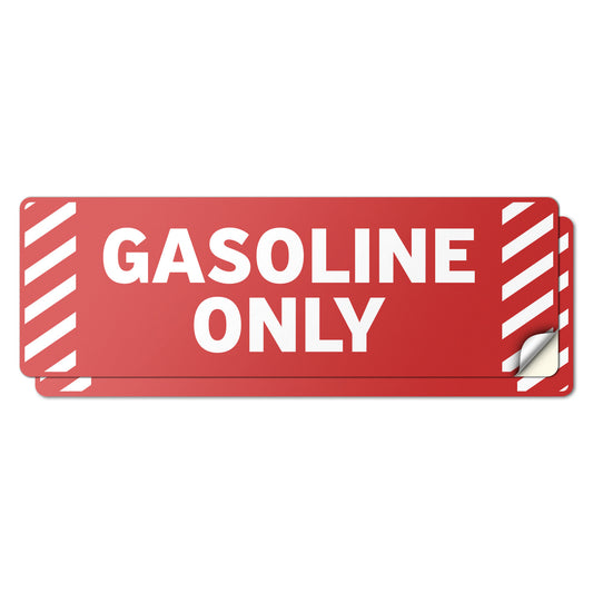 6 x 2in Equipment ID Decal: Gasoline Only Vinyl Sticker