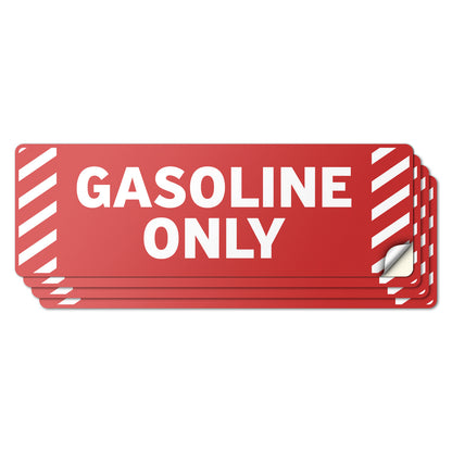 6 x 2in Equipment ID Decal: Gasoline Only Vinyl Sticker