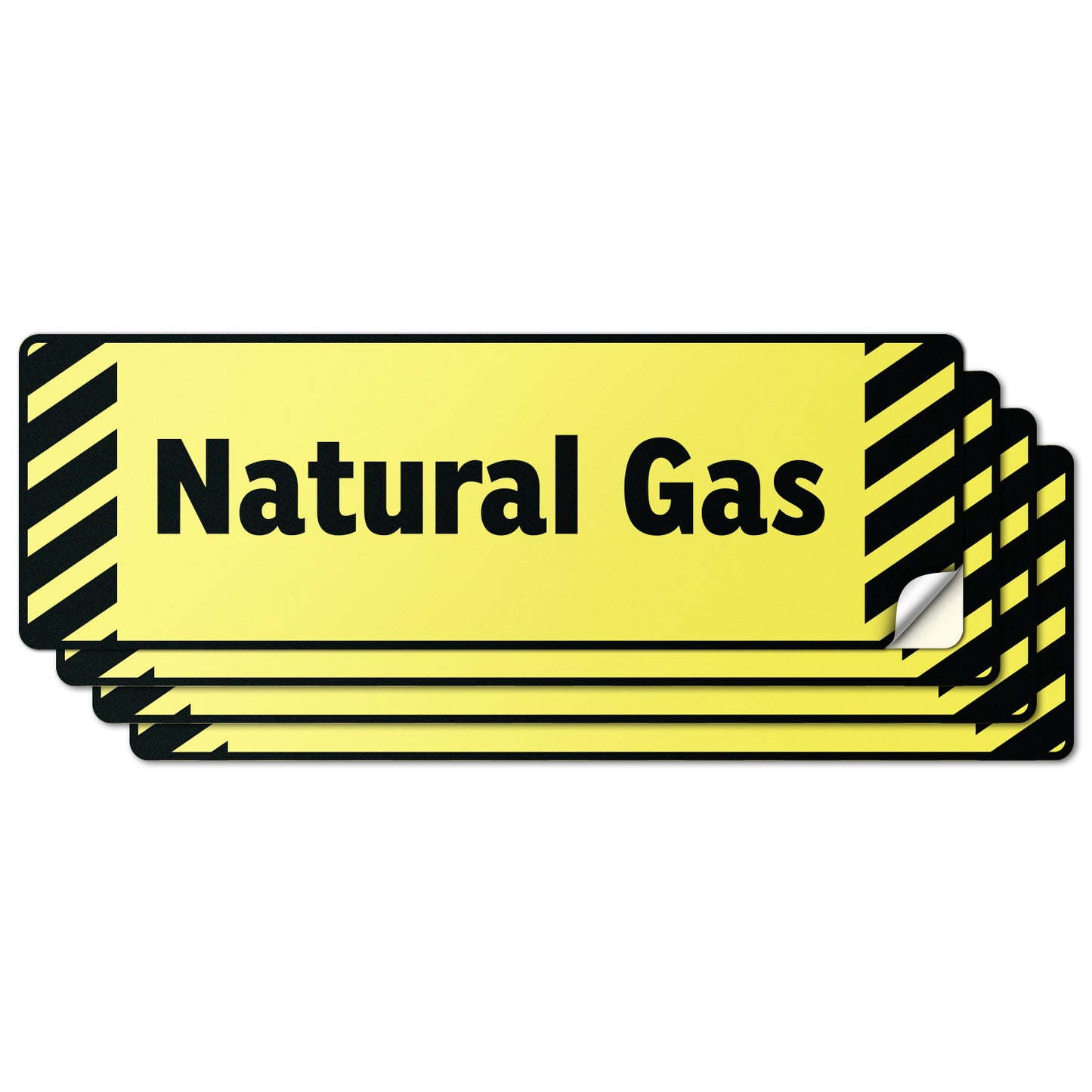 6 x 2in Fuel ID Decal: Natural Gas Weatherproof Sticker