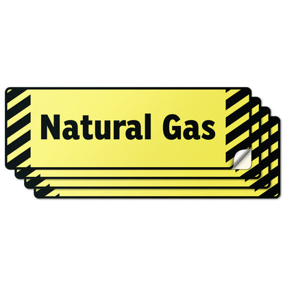 6 x 2in Fuel ID Decal: Natural Gas Weatherproof Sticker