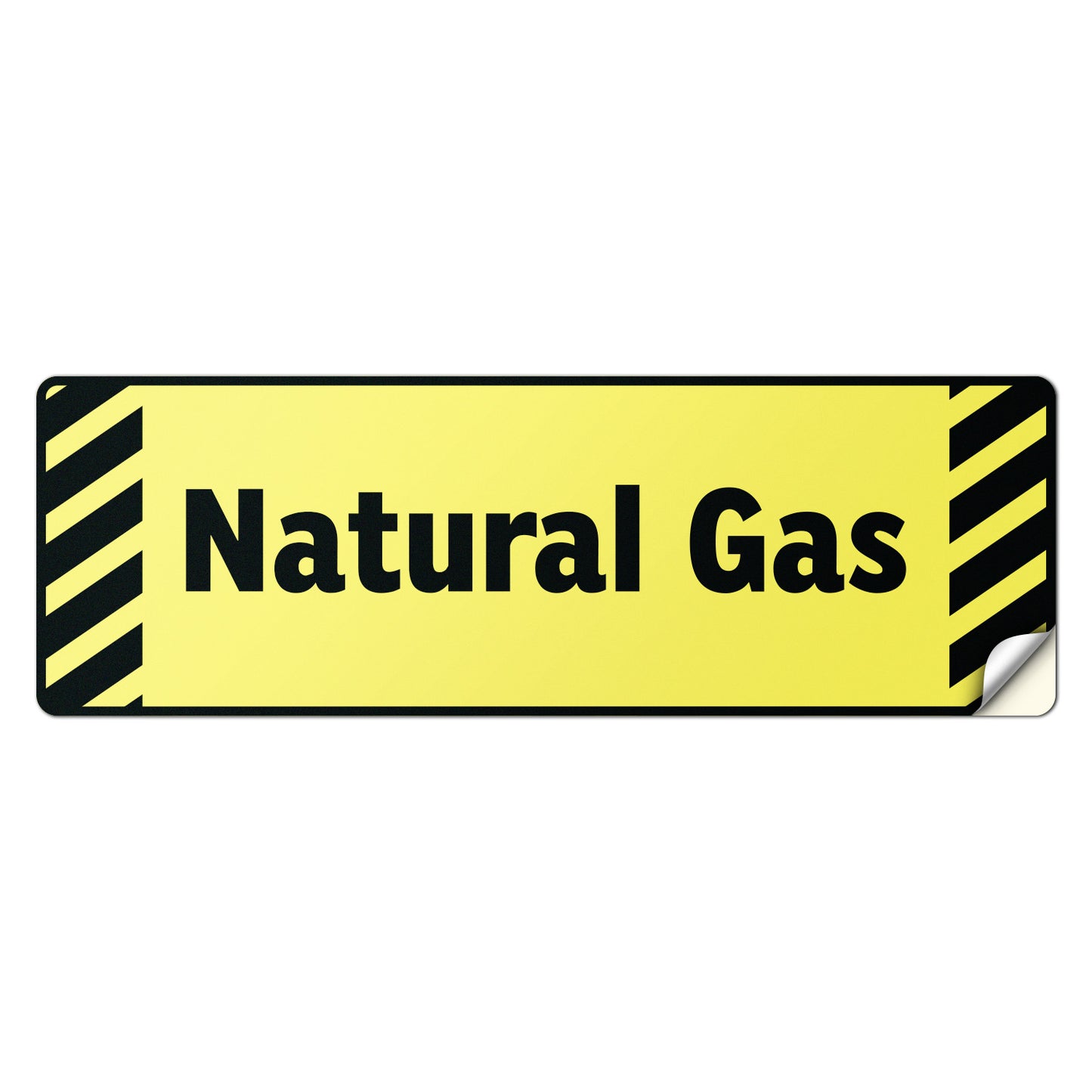 6 x 2in Fuel ID Decal: Natural Gas Weatherproof Sticker
