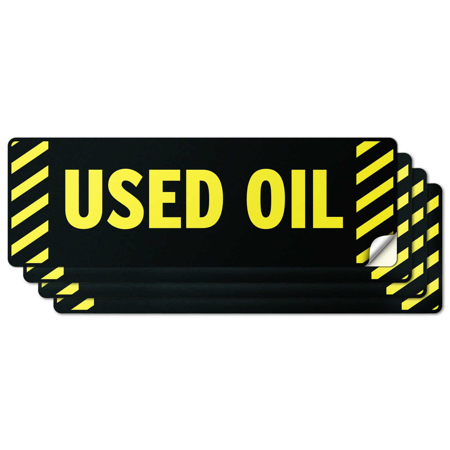 6 x 2in Used Oil Decal: Weatherproof Fuel & Equipment Label