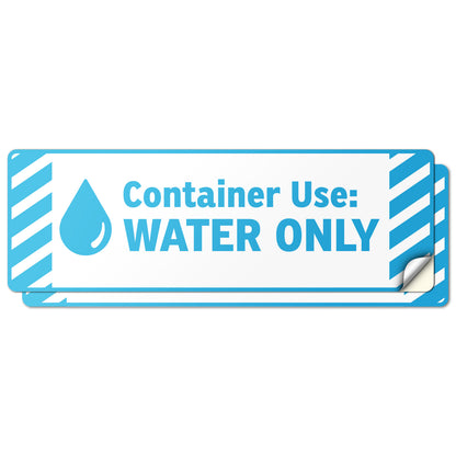 6 x 2in Fuel ID Decal: Water Only Label (Blue)