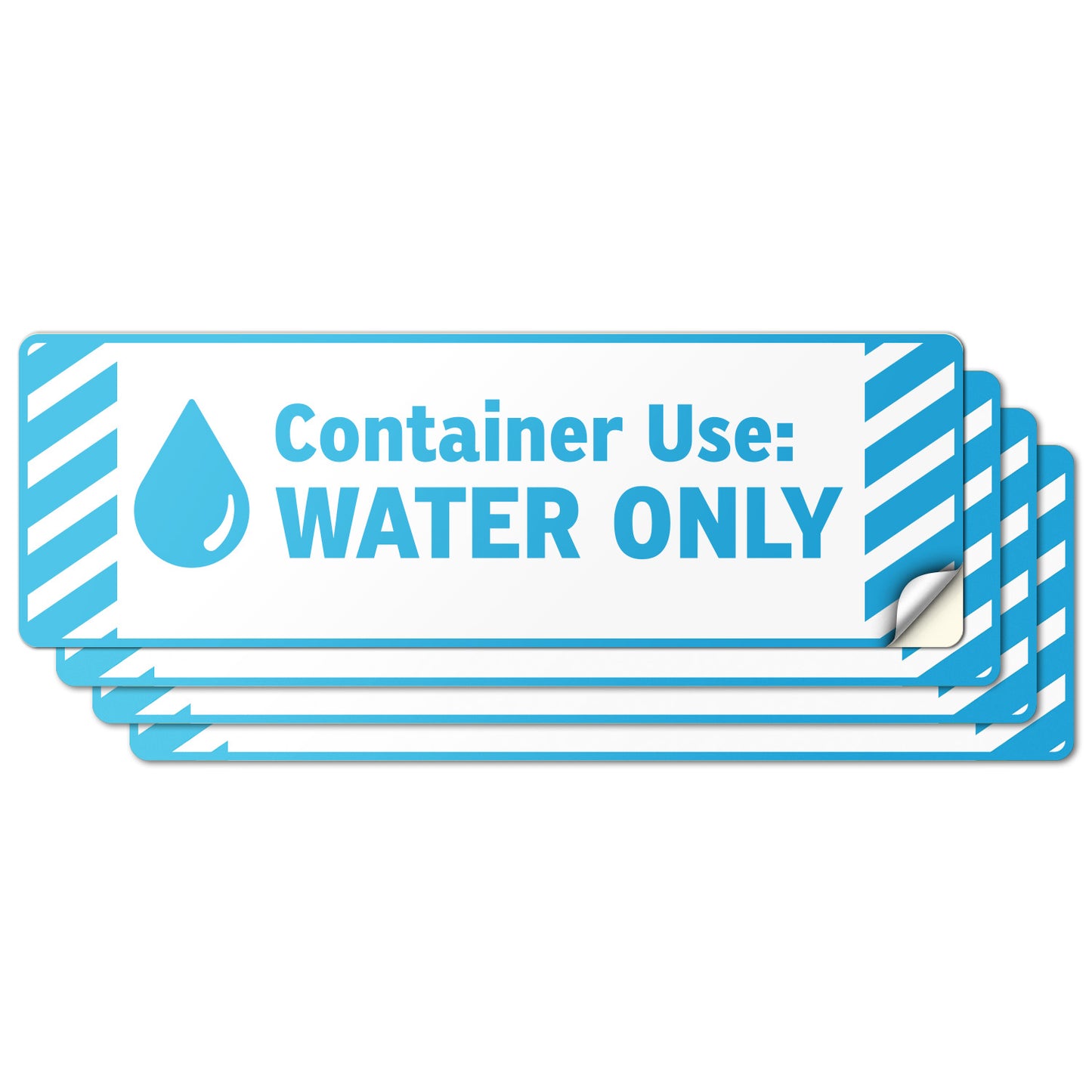 6 x 2in Fuel ID Decal: Water Only Label (Blue)