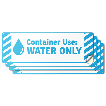 6 x 2in Fuel ID Decal: Water Only Label (Blue)